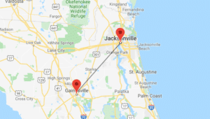 How Far Is Jacksonville From Gainesville? Map Directions