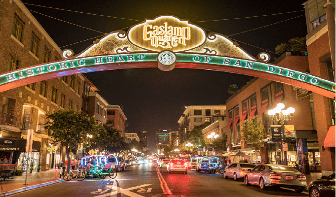 Gaslamp Area Of San Diego